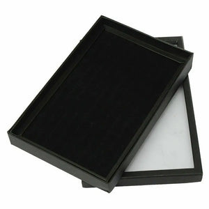 100 Slots Jewelry Ring Display Storage Box with Transparent Lid