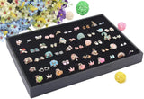 100 Slots Jewelry Ring Display Storage Box with Transparent Lid