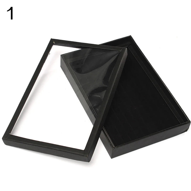 100 Slots Ring Jewelry Display Tray Organizer Box Storage Holder