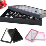 100 Slots Ring Jewelry Display Tray Organizer Box Storage Holder