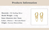 925 Silver Tassel Earring Star Hoop Earrings For Women