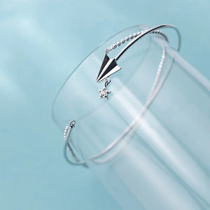 925 Sterling Silver Fly Thick Sparling Bracelet Women Men Gift S-B451