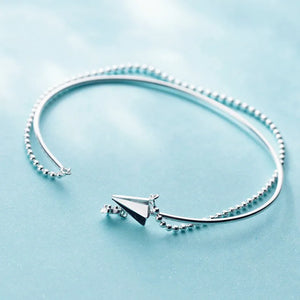 925 Sterling Silver Fly Thick Sparling Bracelet Women Men Gift S-B451
