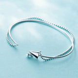 925 Sterling Silver Fly Thick Sparling Bracelet Women Men Gift S-B451