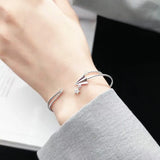925 Sterling Silver Fly Thick Sparling Bracelet Women Men Gift S-B451