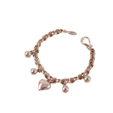Vintage Heart Ball Smile Bracelet 925 Sterling Silver