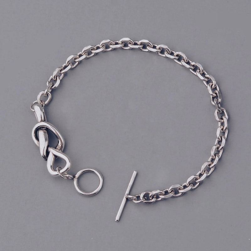 925 Sterling Silver Hiphop Adjustable Bracelet Vintage Hasp Birthday Gift