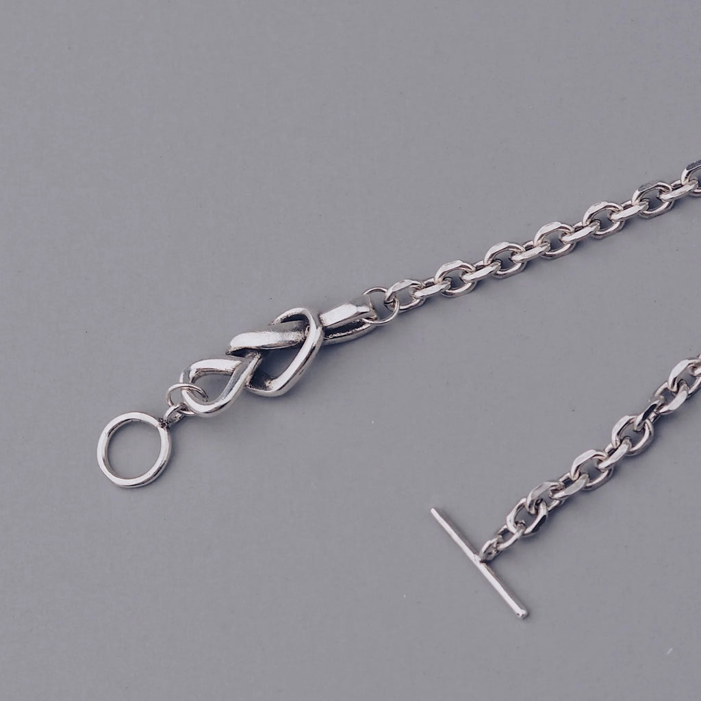 925 Sterling Silver Hiphop Adjustable Bracelet Vintage Hasp Birthday Gift