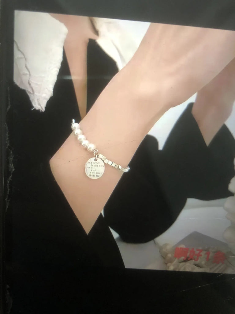 925 Silver Hiphop Stone Bracelet Vintage Hasp Gift S-B451