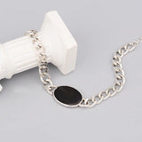 925 Silver Hiphop Stone Bracelet Vintage Hasp Gift S-B451