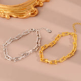 925 Sterling Silver Hiphop Chain Bracelet Vintage Hasp Bracelet