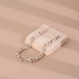 925 Sterling Silver Hiphop Chain Bracelet Vintage Hasp Bracelet