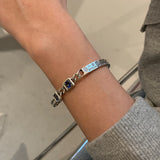 925 Silver Zircon Bracelet Vintage Hasp Birthday Gift