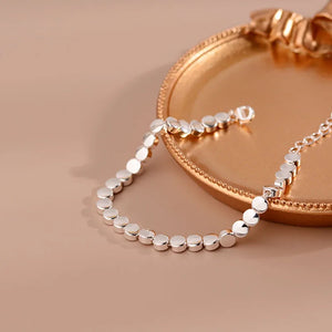 925 Silver Hiphop Ball Bracelet Vintage Hasp Bracelet
