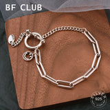 925 Silver Hiphop Bracelet Vintage Hasp Gift