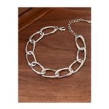 925 Sterling Silver Thick Chain Bracelet Hiphop Vintage Hasp Birthday Gift