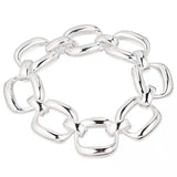 925 Sterling Silver Hiphop Thick Chain Bracelet Vintage Hasp Bracelet
