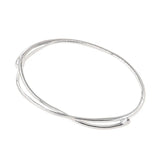 925 Sterling Silver Hiphop Double Lines Bracelet