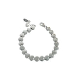 925 Sterling Silver Thick Heart Bracelet Vintage Hasp S-B451