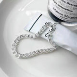 925 Sterling Silver Thick Sparkling Hiphop Bracelet