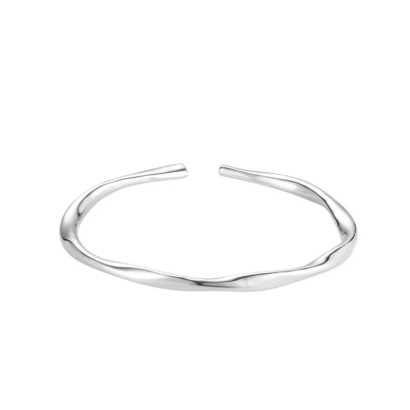 925 Sterling Silver Thick Sparkling Hiphop Bracelet Vintage Hasp Bracelet