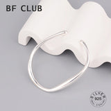 925 Silver Hiphop Thick Sparkling Bracelet Vintage Hasp Birthday Gift