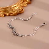 Solid 925 Silver Hiphop Bracelet Vintage Hasp Birthday Gift S-B451