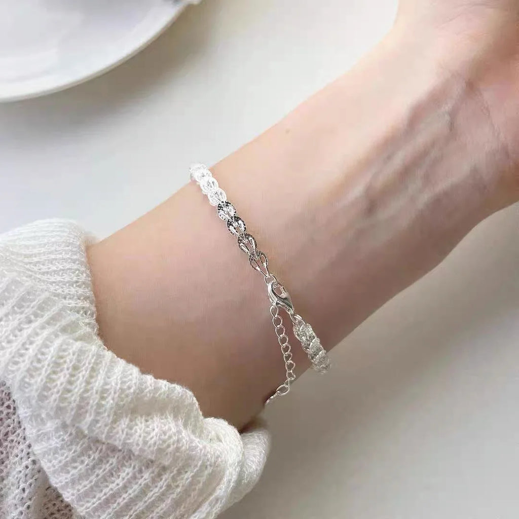 925 Sterling Silver Thick Sparkling Hiphop Bracelet