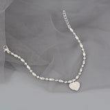 925 Sterling Silver Hiphop Heart Bracelet for Women