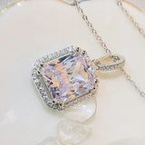 2 Carat Diamond Sterling Silver Pendant for Women - Silver 925 Jewelry