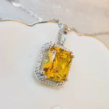 2 Carat Diamond Sterling Silver Pendant for Women - Silver 925 Jewelry