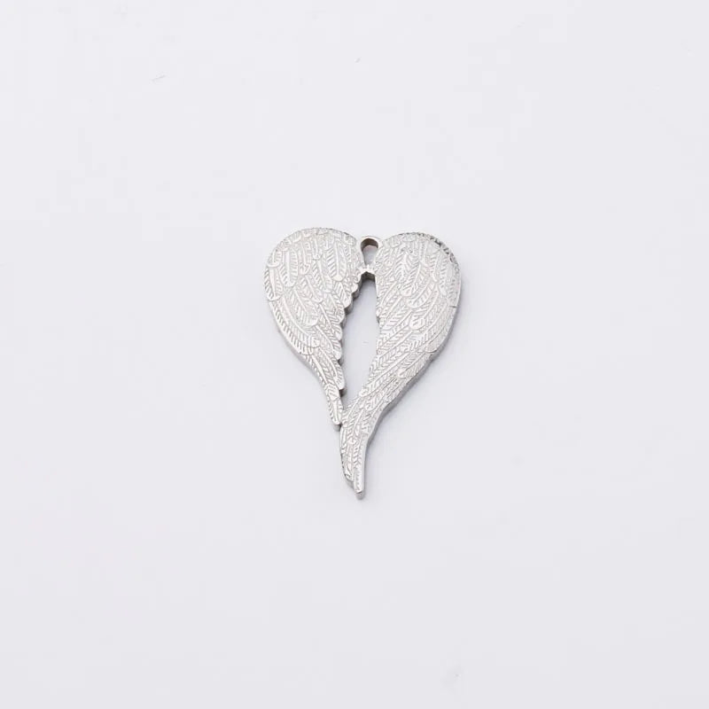 Stainless Steel Angel Wings Charm for Jewelry Making