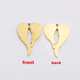 Stainless Steel Angel Wings Charm for Jewelry Making