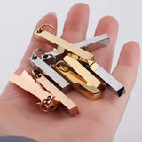 Stainless Steel Bar Pendant Blank Rectangle Tag Name Plate 10pcs