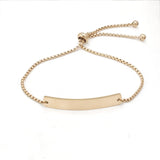 Stainless Steel Blank Bar Bracelet Metal Name Plate Bracelet 5pcs