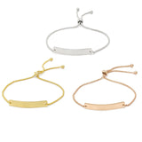 Stainless Steel Blank Bar Bracelet Metal Name Plate Bracelet 5pcs