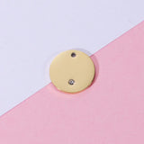 Stainless Steel Round Charm Blank 15mm Disc Circle Tag 20pcs