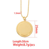 Stainless Steel Circle Round Necklace Blank for Engrave Metal Disc Necklace