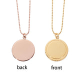 Stainless Steel Circle Round Necklace Blank for Engrave Metal Disc Necklace