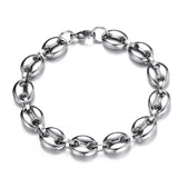 Stainless Steel Coffee Bean Necklace Bracelet Set