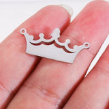 Stainless Steel Crown Charm for Jewelry Making 20pcs