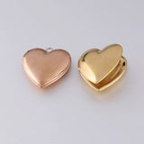 Stainless Steel Heart Photo Locket Pendant 25mm DIY Metal Picture Jewelry 10Pcs