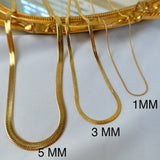 Stainless Steel Herringbone Snake Chain Necklace for Women, Choker Necklaces