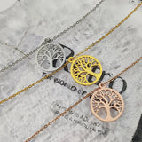 Stainless Steel Life Tree Charms for DIY Jewelry Making