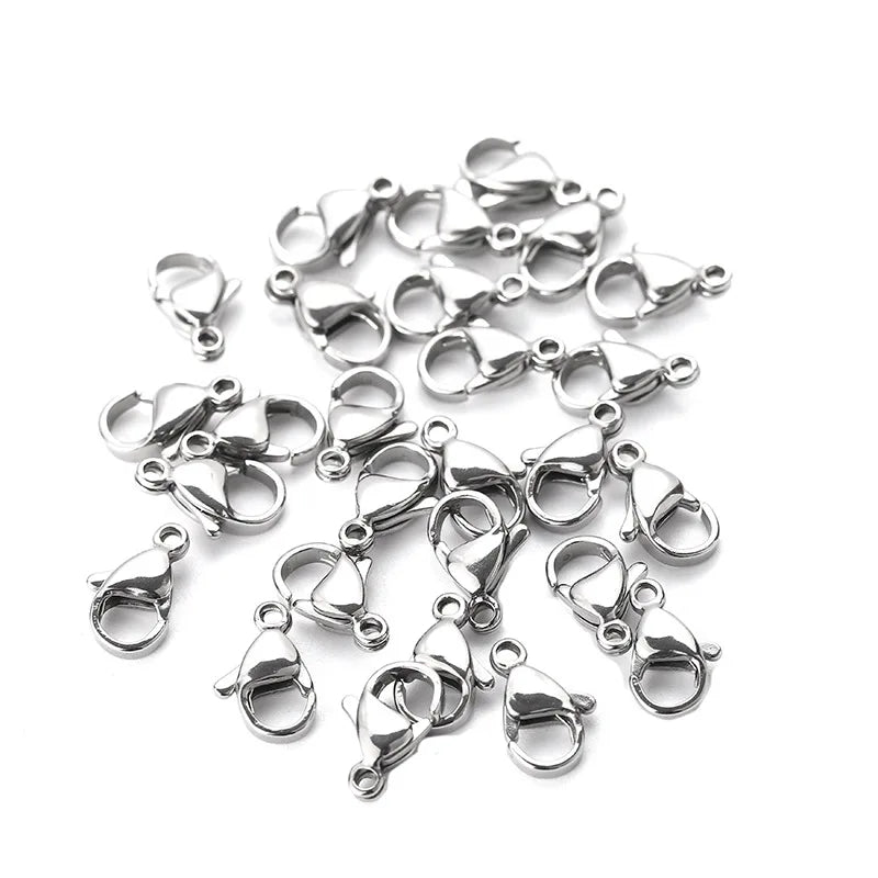 Stainless Steel Lobster Clasp Bracelet Connecting Buckle Necklace Tail