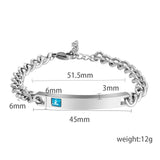 Stainless Steel Engravable ID Bracelet Blank 5pcs