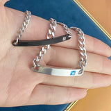 Stainless Steel Engravable ID Bracelet Blank 5pcs