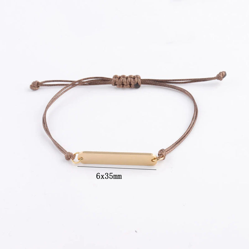 Stainless Steel Plate Bracelet Blank For Engraving 10pcs