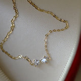 925 Silver Bow-Knot Charm Bracelet 14K Plated Hand Chain for Women