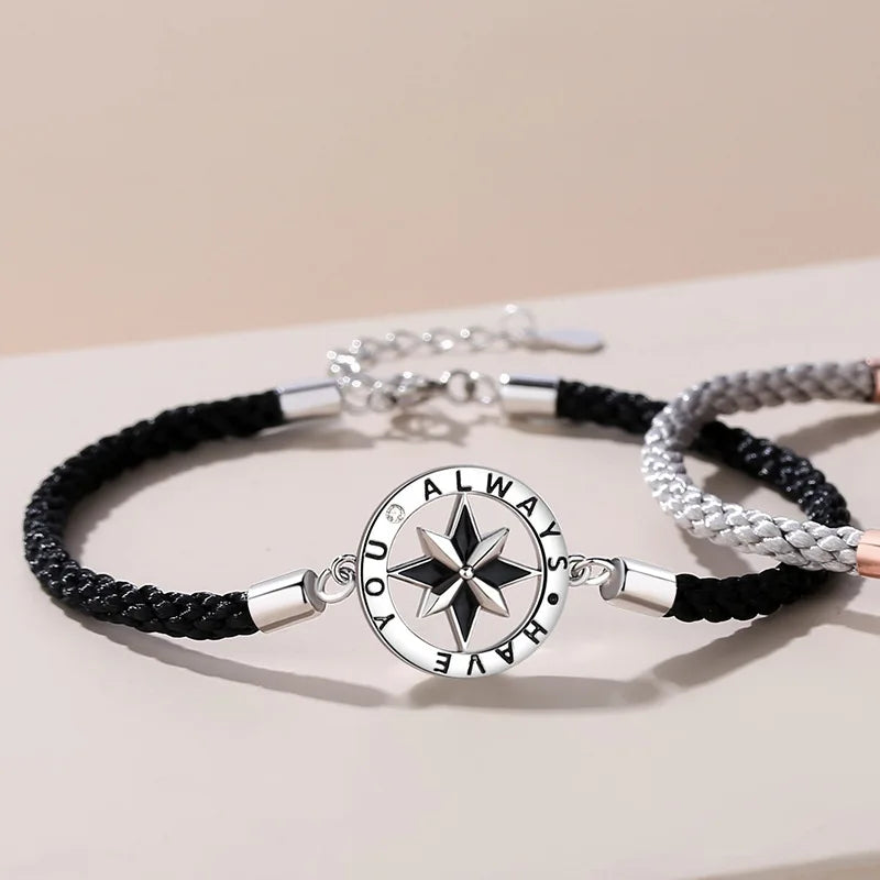 Sterling 925 Silver Charm Have You Rope Bracelets for Lover's Couple